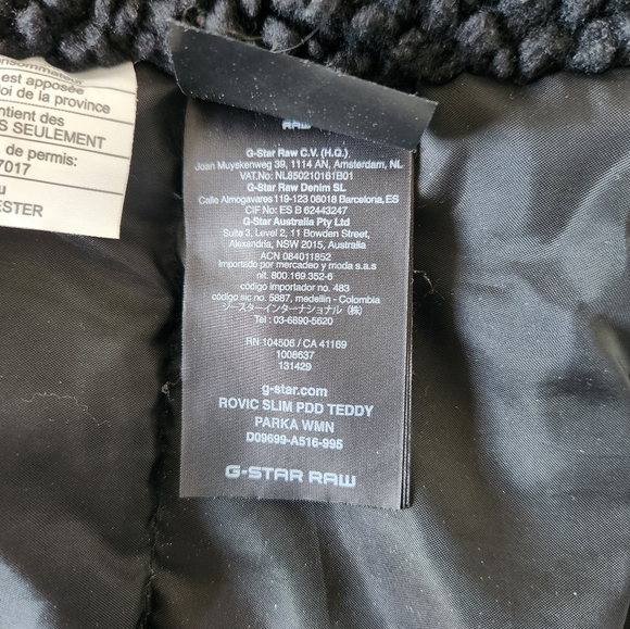 G-Star Rovic Slim Teddy Parka (Women's S, Green) - Picture 6 of 6